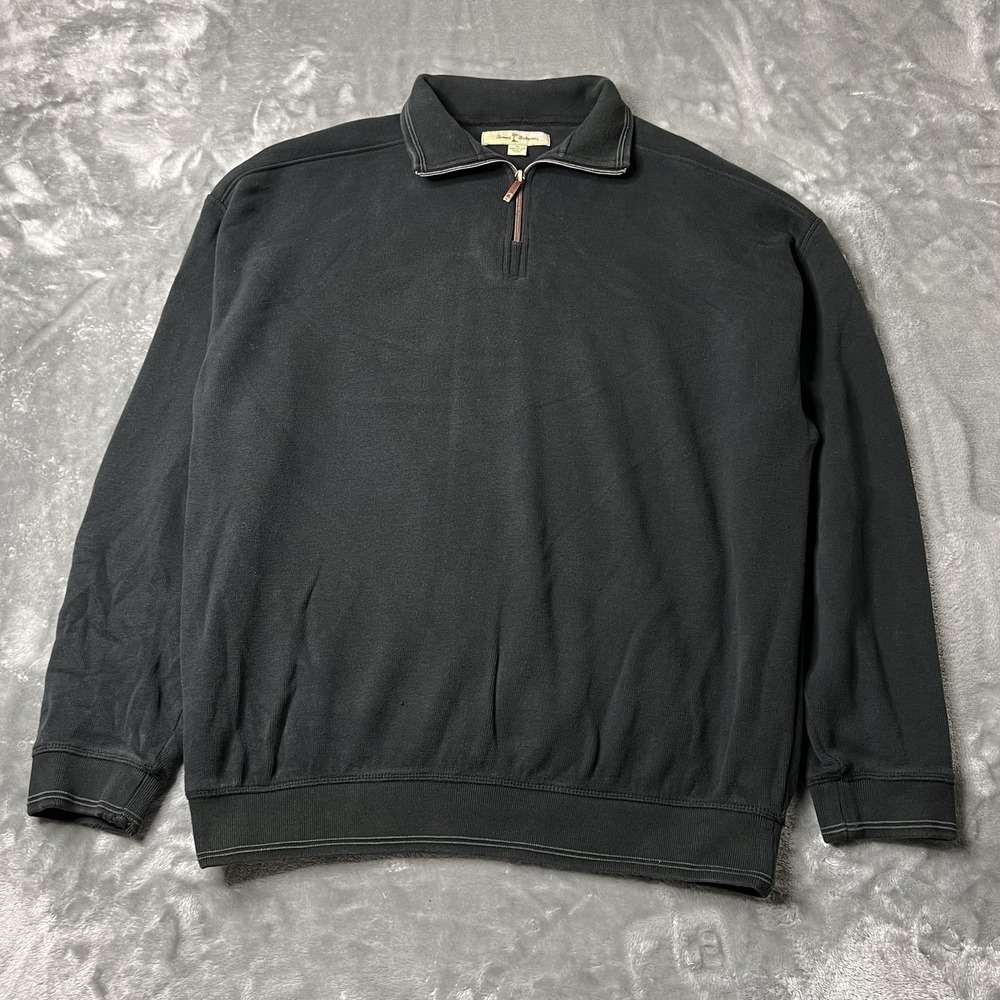 Tommy Bahama Sweater Men Size XL Sweater 1/4‎ Zip Reversible Mock Neck Casual